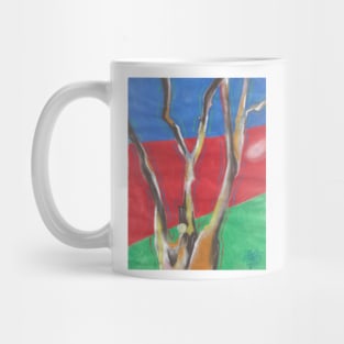 abstract art dry tree multicolor original ilustration Mug